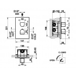 Gessi Rilievo Bateria Natryskowa Podtynkowa Termostatyczna chrom 59132.031/ 59132031