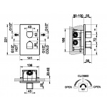Gessi Rilievo Bateria Natryskowa Podtynkowa Termostatyczna chrom 59134.031/ 59134031