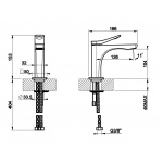 Gessi Rilievo Bateria Umywalkowa Jednootworowa chrom 59002.031 / 59002031