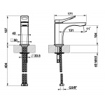Gessi Rilievo Bateria Umywalkowa Jednootworowa chrom 59006.031 / 59006031