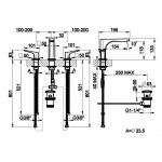 Gessi Rilievo Bateria Umywalkowa 3-otworowa chrom 59011.031 / 59011031