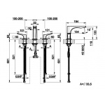 Gessi Rilievo Bateria Umywalkowa 3-otworowa chrom 59012.031 / 59012031
