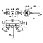 Gessi Rilievo Bateria Umywalkowa Podtynkowa chrom 59090.031 / 59090031