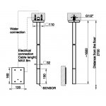 Gessi Rilievo Bateria umywalkowa elektroniczna sufitowa element zewnętrzny chrom 59024.031
