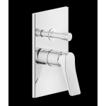 Gessi Rilievo Bateria Wannowo-natryskowa podtynkowa, element zewnętrzny chrom 59079.031 / 59079031