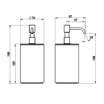 Gessi Rilievo Dozownik do mydła stojący Czarny Chrom 59538.031 / 59538031