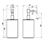 Gessi Rilievo Dozownik do mydła wolnostojący (czarny) Copper Brushed PVD 59538.708