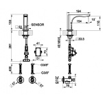 Gessi RILIEVO Elektroniczna bateria umywalkowa element zewnętrzny Chrom 59023.031 / 59023031