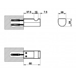 Gessi Rilievo Haczyk na ręczniki chrom 59521.031 / 59521031