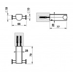 Gessi Rilievo Haczyk podwójny na ręczniki Chrom 59522.031 / 59522031