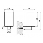 Gessi Rilievo Kubek na szczoteczki ścienny Czarny Chrom 59508.031 / 59508031