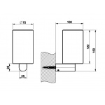 Gessi Rilievo Kubek ścienny biały 59507.031 / 59507031