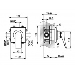 Gessi Rilievo Mieszacz Podtynkowy, element zewnętrzny chrom 59109.031 / 59109031