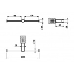 Gessi Rilievo Papiernica Podwójna ścienna chrom 59415.031 / 59415031