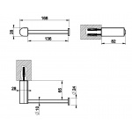 Gessi Rilievo Papiernica ścienna chrom 59455.031 / 59455031