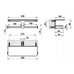 Gessi Rilievo Podwójny uchwyt na papier toaletowy ścienny Chrom 59450.031 / 59450031