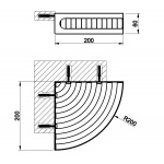 Gessi Rilievo Półka Narożna ścienna chrom 59561.031 / 59561031