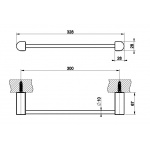Gessi Rilievo Reling 30 cm ścienny chrom 59397.031 / 59397031