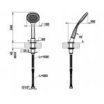 Gessi Rilievo Słuchawka prysznicowa z wężem 150 cm chrom 59127.031