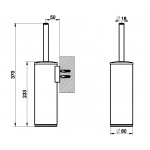 Gessi Rilievo Szczotka do WC ścienna biała 59519.031 / 59519031