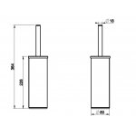 Gessi Rilievo Szczotka WC wolnostojąca Copper Brushed PVD 59543.708