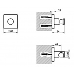 Gessi Rilievo Uchwyt na Słuchawkę chrom 59157.031 / 59157031