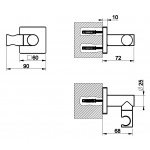 Gessi Rilievo Uchwyt na Słuchawkę chrom 59160.031 / 59160031