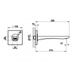 Gessi Rilievo Wylewka Umywalkowa Naścienna chrom 59100.031 / 59100031