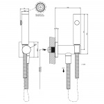 Gessi RILIEVO Zestaw bidetka z przyłączem Chrom 59153.031 / 59153031