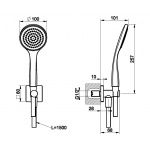 Gessi Rilievo Zestaw Prysznicowy chrom 59123.031 / 59123031