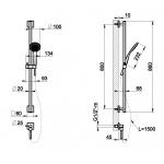 Gessi RILIEVO Zestaw prysznicowy ze słuchawką Chrom 59242.031 / 59242031