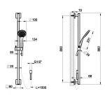 Gessi RILIEVO Zestaw prysznicowy ze słuchawką Chrom 59245.031 / 59252031