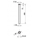 Gessi Rura przedłużająca do syfonu chrom 28767.031 / 28767031