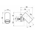 Gessi Spotwater 316 Głowica prysznicowa FLESSA Czarny 57207.707 / 57207707
