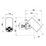 Gessi Spotwater 316 Głowica prysznicowa MECCANICA Czarny 57221.707 / 57221707