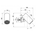 Gessi Spotwater 316 Głowica prysznicowa MECCANICA Czarny 57223.707 / 57223707