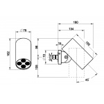 Gessi Spotwater 316 Głowica prysznicowa TRAME Czarny 57241.707 / 57241707