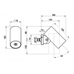 Gessi Spotwater 316 Głowica prysznicowa TRAME Czarny 57245.707 / 57245707