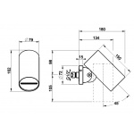 Gessi Spotwater 316 Głowica prysznicowa TRAME Czarny 57247.707 / 57247707