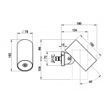 Gessi Spotwater Głowica prysznicowa Czarny 57265.707 / 57265707