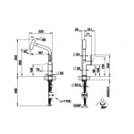 Gessi Stelo Bateria kuchenna z obrotową i wyciąganą wylewką Chrom 60313.031