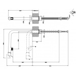 Gessi SU&GIU Bateria kuchenna jednouchwytowa 1-otworowa Finox 60071.149