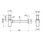 Gessi Syfon umywalkowy brushed brass PVD 01377.727