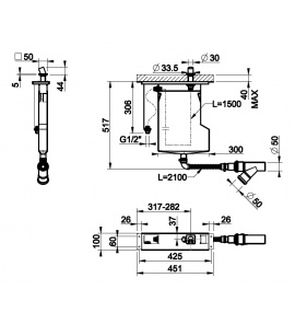 Gessi System Odprowadzania Skroplin na Brzeg Wanny chrom 59170.031 / 59170031