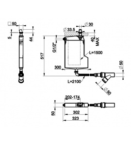 Gessi System Odprowadzania Skroplin na Brzeg Wanny chrom 59171.031 / 59171031