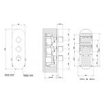 Gessi Tondo Bateria Wannowo-natryskowa Termostatyczna Podtynkowa chrom 43064.031 / 43064031