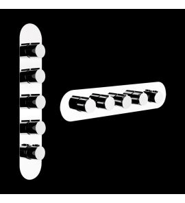 Gessi Tondo Bateria Wannowo-natryskowa Termostatyczna Podtynkowa chrom 43068.031 / 43068031