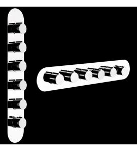 Gessi Tondo Bateria Wannowo-natryskowa Termostatyczna Podtynkowa chrom 43070.031 / 43070031