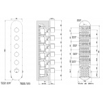 Gessi Tondo Bateria Wannowo-natryskowa Termostatyczna Podtynkowa chrom 43070.031 / 43070031