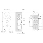 Gessi Tondo Bateria Wannowo-natryskowa Termostatyczna Podtynkowa chrom 43072.031 / 43072031